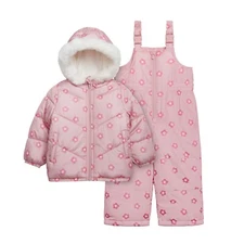 New Carter's Girl's 2-Piece Bib Snowsuit Rosewood Floral Sizes 7/8 10/12 NWT