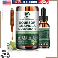 Soursop Graviola Drops 1000mg,High-Efficiency,Support Immune,Relaxation Supply