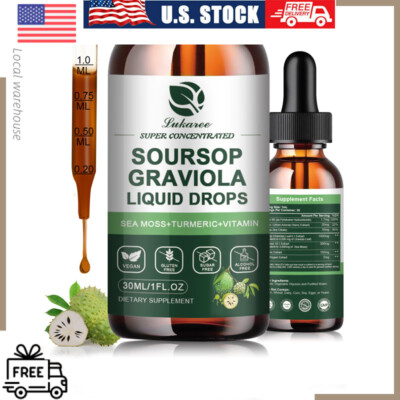 Soursop Graviola Drops 1000mg,High-Efficiency,Support Immune,Relaxation Supply