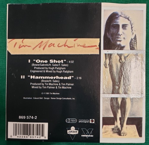 Tin Machine - One Shot CD Single 1991 Victory London 869 574-2 Play Tested Bowie - Picture 2 of 2