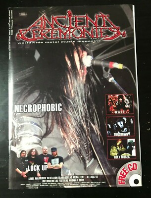 ANCIENT CEREMONIES MAGAZINE #10 NECROPHOBIC-LOCK UP-WASP-THE CROWN-HOLY MOSES-CD