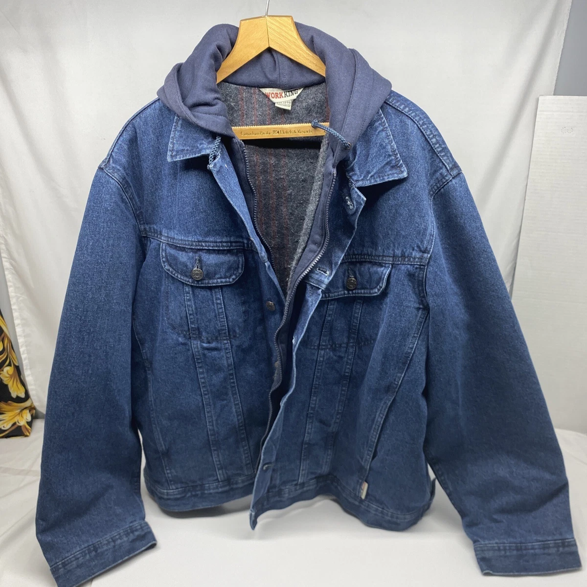 Work King XXL Blanket Lined Denim Hoddie Jacket New No Tags eBay