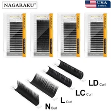 Natural Mink Tray Lashes L LC N curl For Individual Eyelash Extensions 7-15mm