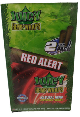 Juicy Hemp Wraps Red Alert Zigarrenumblätter aus Hanf Tabak Blättchen