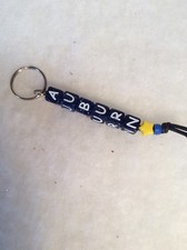 AUBURN Block Letters Keychain Fob Bookbag Backpack Ornament