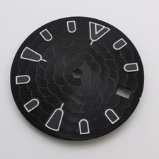 28.5mm sterile black flower pattern green luminous watch dial fit NH35 movement