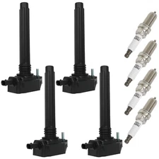 For 2013-2016 Dodge Dart 2.0L L4 4× Ignition Coils and 4× Spark Plugs UF648