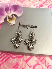 KATE SPADE “PUTTING ON THE RITZ" CRYSTAL CHANDELIER EARRINGS PAVE SILVER RARE