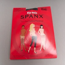 SPANX Hip-Notic Pantyhose Black Size C Low Rise Footless Shaping NWT