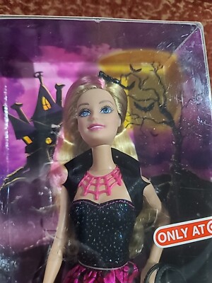 2014 Happy Halloween Barbie Doll Bat Skirt NRFB CCJ16 Target EX