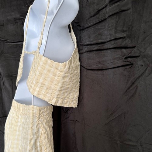 Free People, 2 piece pant set in cream and white woven fabric, size SP - Picture 11 of 13