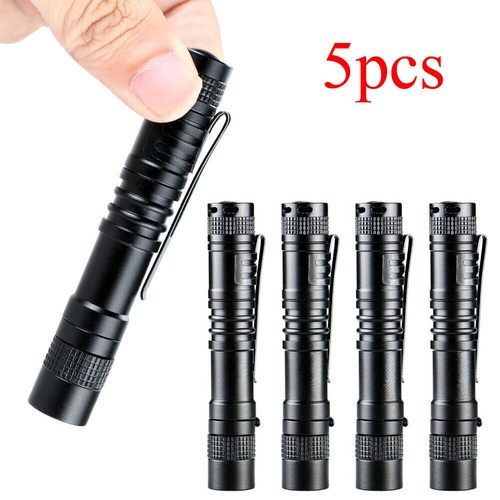 1/ 60 PCS LED Flashlight Pen Light Mini Handheld Torch Clip Pocket Lamp AAA USA - Picture 11 of 20