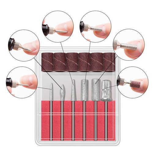 Electric Nail Drill File Acrylic Art File Manicure Pedicure Portable Machine Kit - Picture 4 of 9