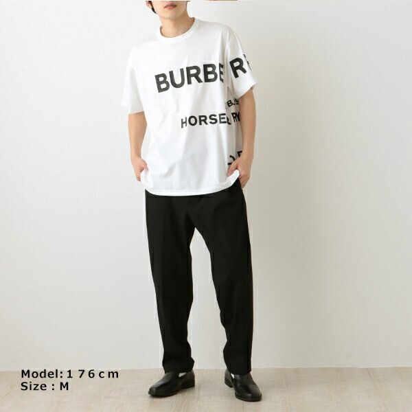 Burberry Men's White Horseferry Print Short Sleeve T-Shirt