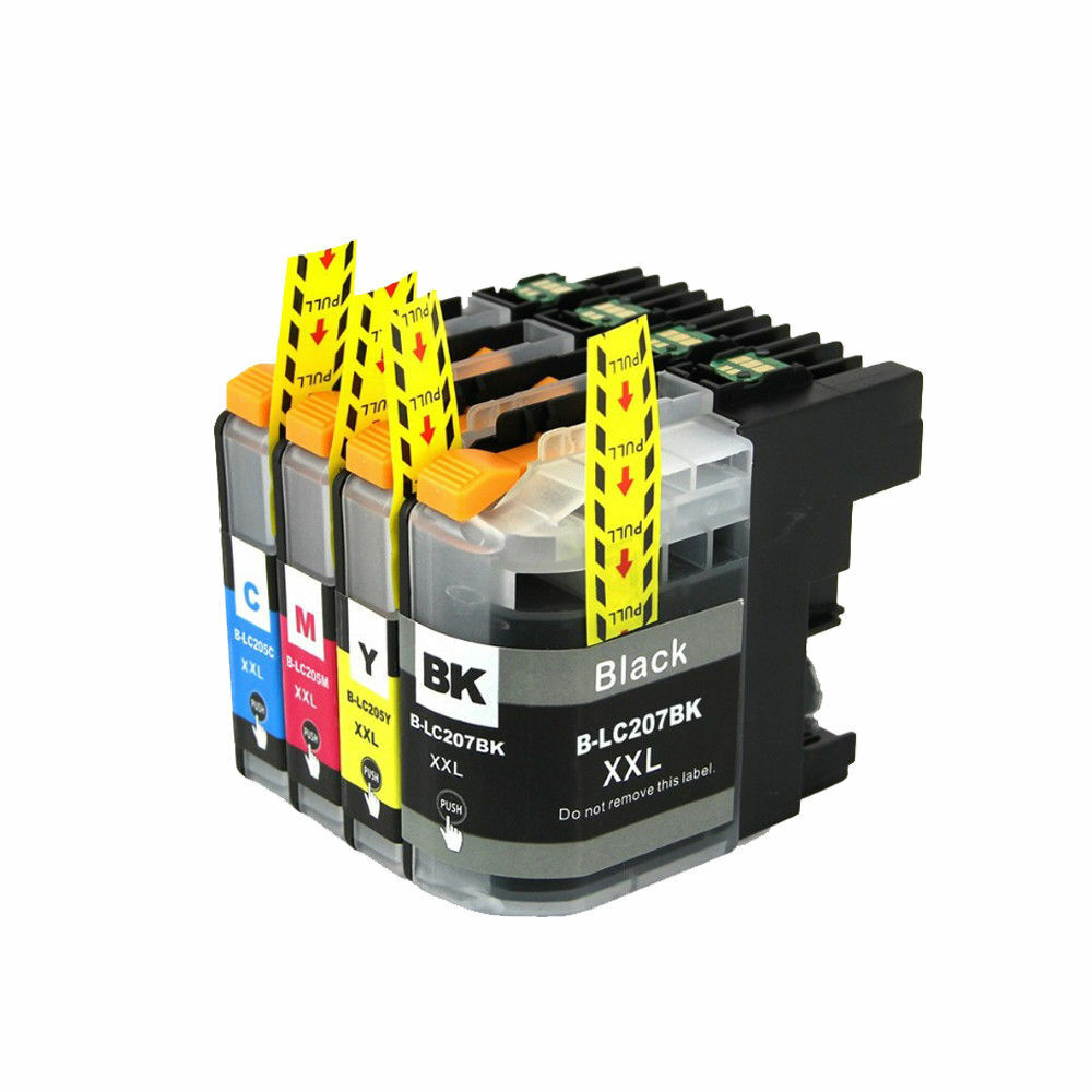LC207 LC205 XXL BCMY Ink Cartridges for Brother MFC-J4320DW J4420DW ...