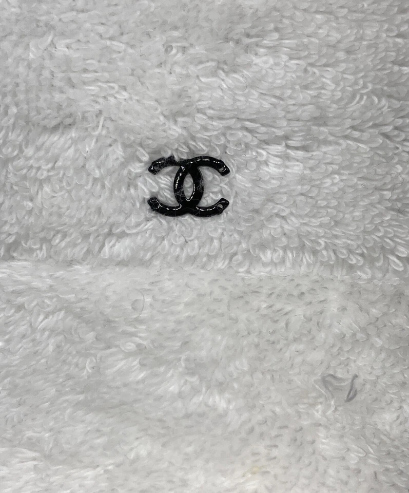 Authentique chapeau seau CHANEL marque coco taille 58 blanc 100 % coton pile - Photo 3/4