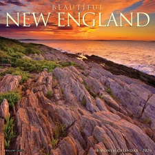 Willow Creek Press,  New England Beautiful 2026 Wall Calendar, 12'' X 12'', 18-M