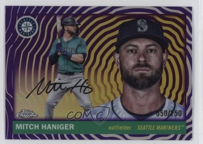 2025 Chrome Platinum Anniversary Vibrations Refractor 50/250 Mitch Haniger i0b