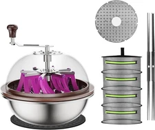 ATOUR 13 inch Bud Leaf Bowl Trimmer Upgraded 13+4 lyr 1.5 Ft Dry Net, Silver 