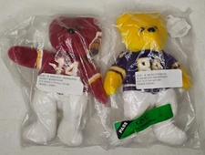 Washington Redskins & Vikings 99/00 Team Beans Authentic Pigskin Bears RARE *NWT