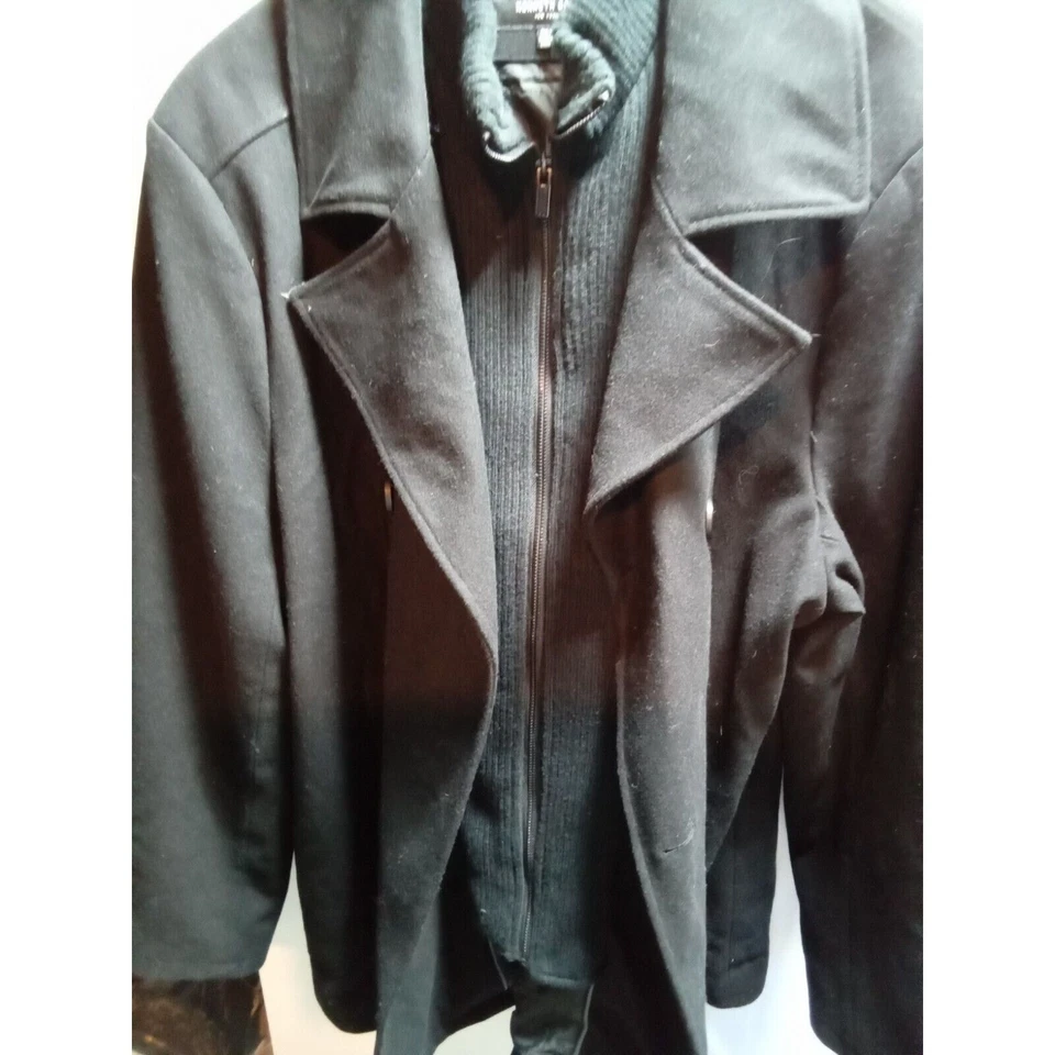 Kenneth Cole 2XT Abrigo Doble Pecho con Cremallera Interior Suéter Foto 2 de 4
