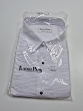 Tuxedo Park Dress Shirt Mens 18.5 32/33 2XL White Pleated French Cuff Formal