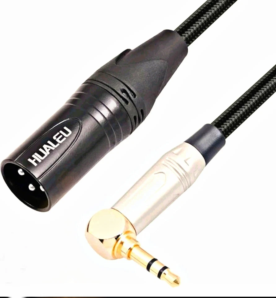 Hualeu  Cable. 3.5ft Right Angle 3.5mm to XLR Balanced Microphone Cable. New - Image 3 of 4