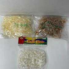 Doll Hair Curly Lot 3 Blonde White Honey Synthetic Reroot 58g Total