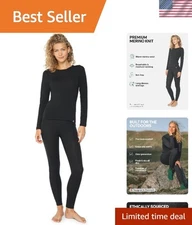 Tight Fit Merino Wool Base Layer Set for Women - All-Day Comfort in Cold Weather