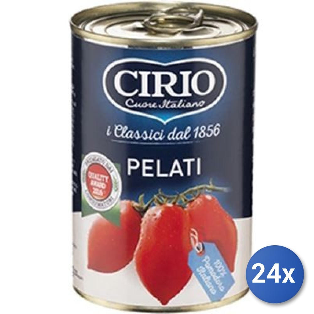 Cirio Peeled Plum Tomatoes 400G - 12-Pack - 100% Italian Pomodoro, Sun-Ripened In Puglia - Image 2