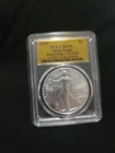 2023 AMERICAN SILVER EAGLE PCGS MS70 FIRST STRIKE 1 OF 2023 GOLD FOIL LABEL .999