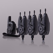 Saber S6 3+1 Fishing Bite Alarm Set Wireless LED Case Carp + Receiver Tackle UK