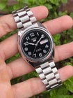 RARE Seiko 5 Military Field Style Black Dial Automatic Vintage Watch 7S26-3180