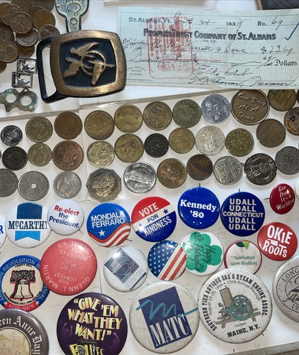 Antique Vintage Collectibles Lot 154 Junk Drawer Coins Cards Collectibles Toys - Picture 9 of 24