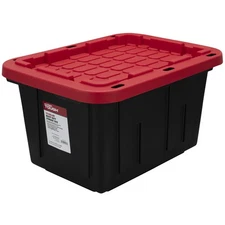 12 Gallon Snap Lid Stackable Plastic Storage Container Bin Box for Home Garage