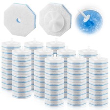 100 Pcs Toilet Wand Refills Disposable Toilet Brush Replacement Heads, Dispos...