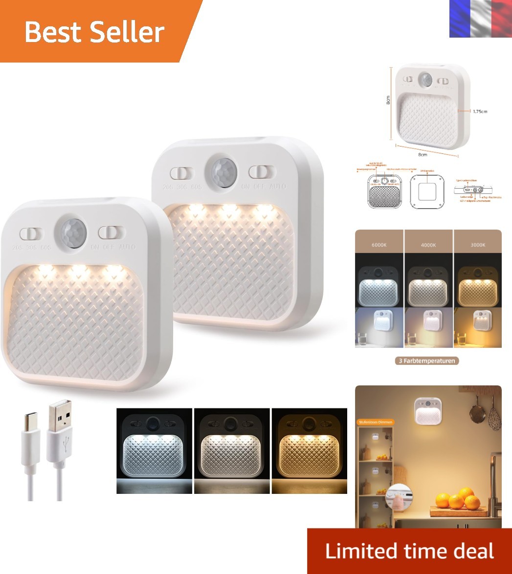 Veilleuses LED intelligentes anti éblouissement avec intensité variable de nuit