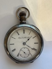 Elgin 11 jewel, 1893 Pocket Watch. Serial # 4605269. In 3 Oz Silver case- Runs