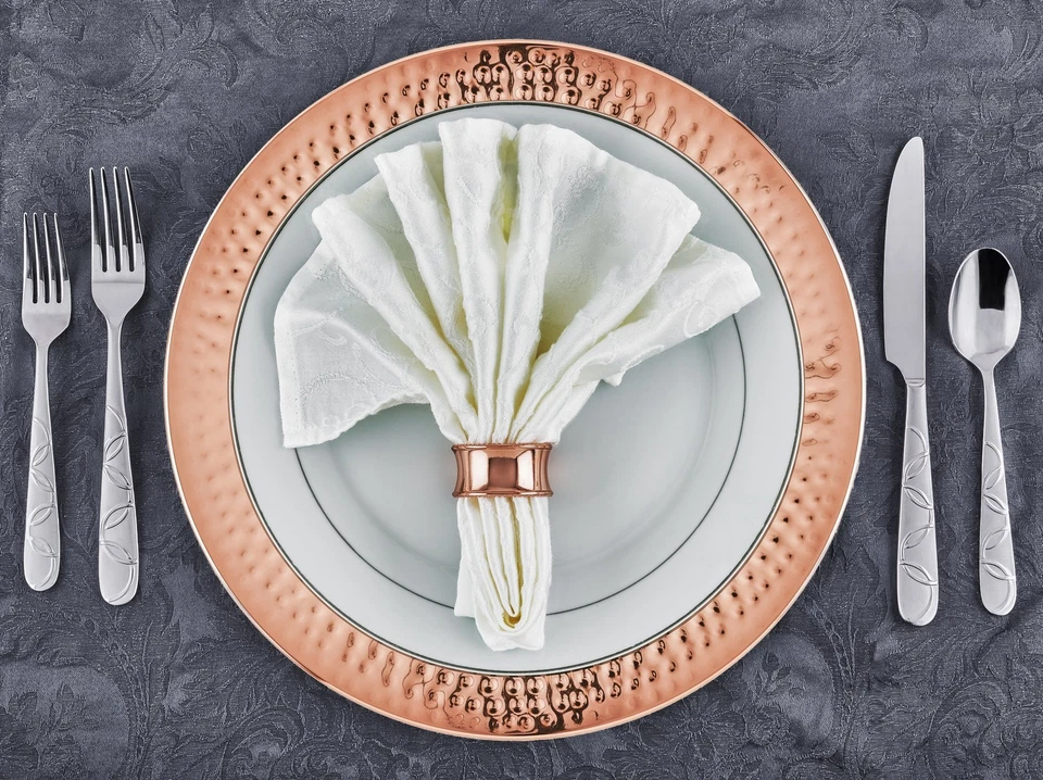 Старый голландский кованный, 13 дюймов, набор из 6 зарядных пластин, антикварная медь - Изображение 3 из 4