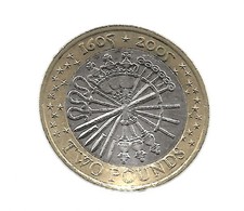 2005 two pound £2 coin "400th Anniversary of the Gunpowder Plot" circulated