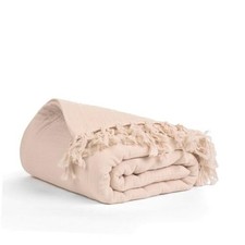 100 Cotton Muslin Throw Blanket, Gauze Gauze - 50"X60" Throw Parchment