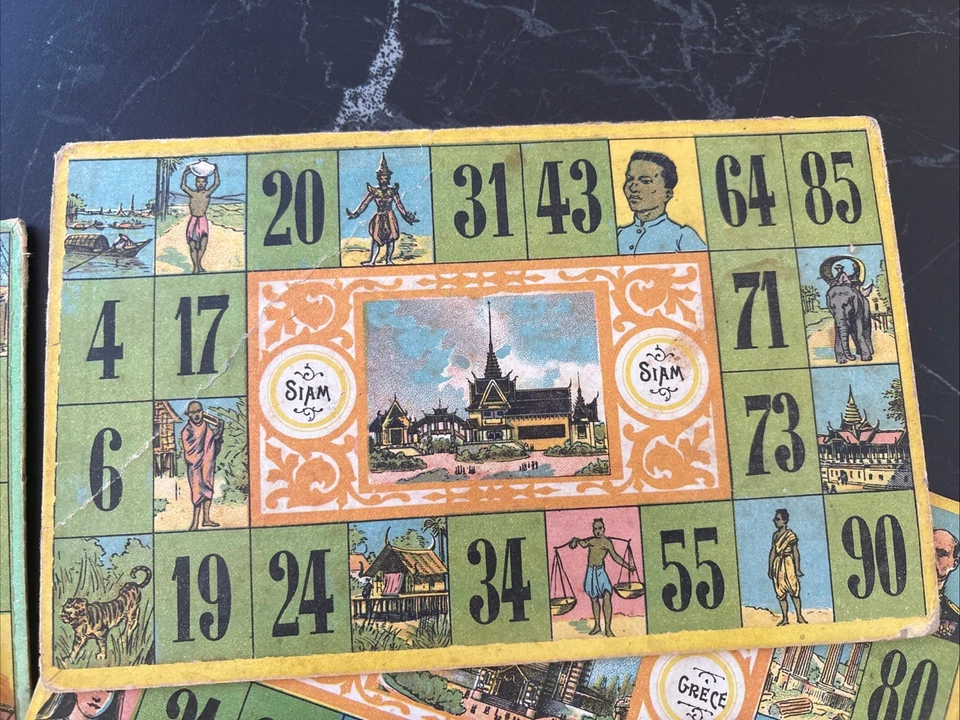 JEU DE LOTO ANCIEN ILLUSTRÉ FIN XIX DEBUT XXe - Photo 2/4