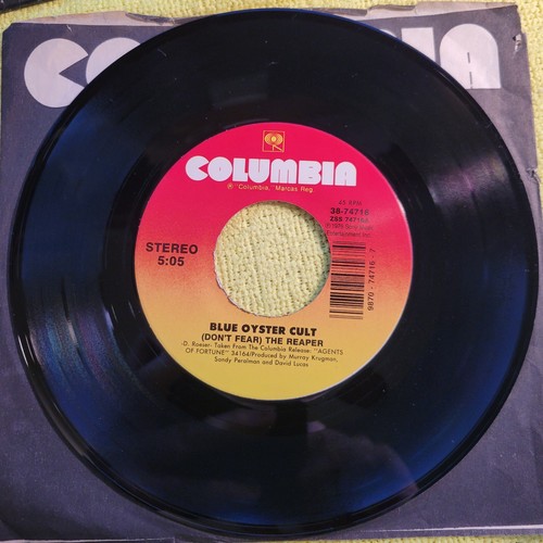 Blue Oyster Cult "(Don't Fear) The Reaper / Burnin' For You" super two-fer! VG+ - Afbeelding 2 van 3