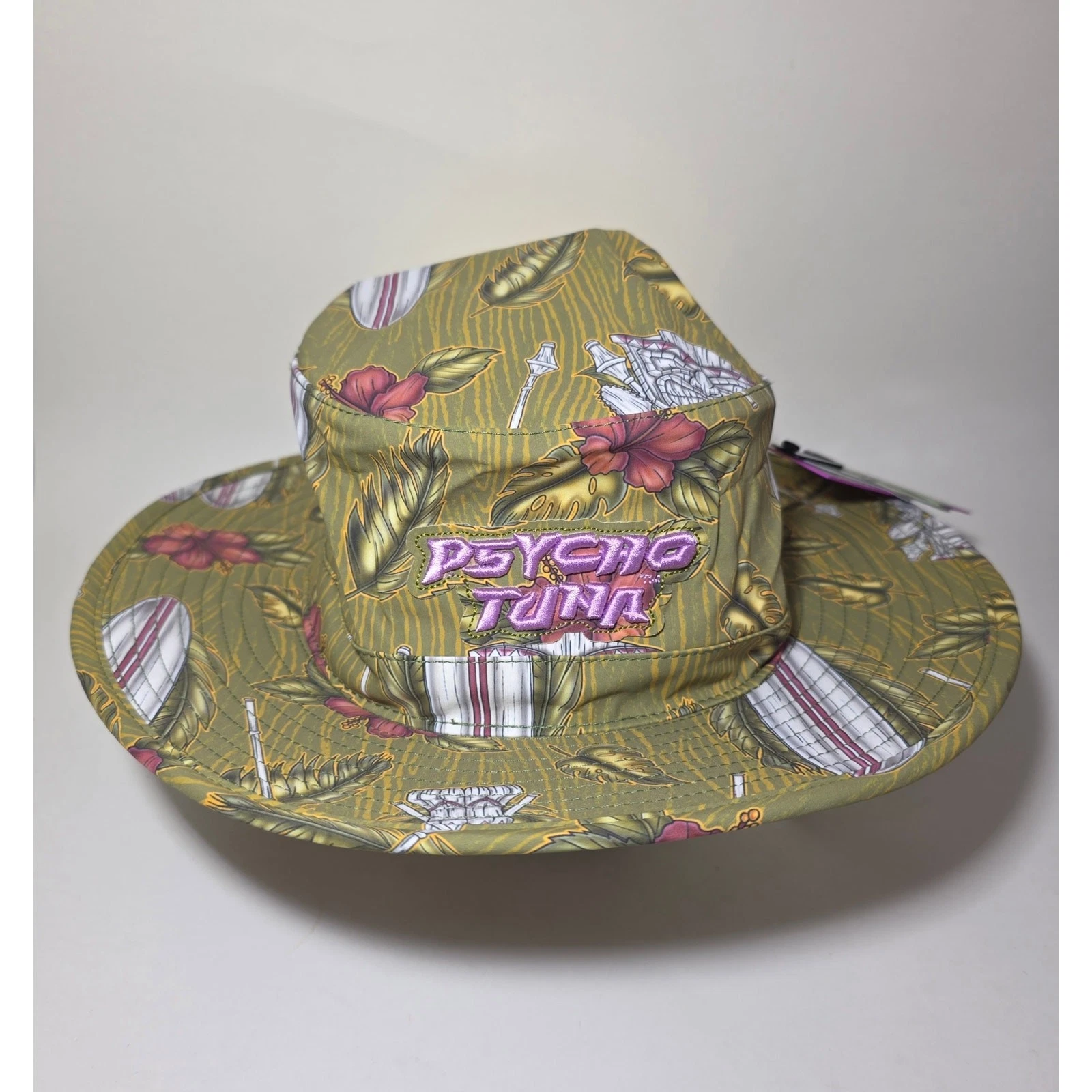 Psycho Tuna Psycho Crew Boonie Hat with tropical Floral Print One Size