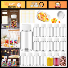 18Pcs Clear Plastic Pill Bottles with Caps - 80ML Medicine Containers for Liquid