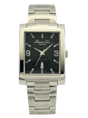 Kenneth Cole Men's KC3989 Classic Rectangle Black Dial Stainless
