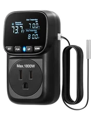 DEWENWILS Digital Temperature Controller, 15A/1800W, -40℉~210℉, VA Display