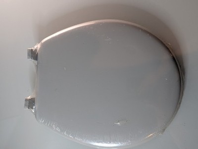 NEW Bemis Round Toilet Seat - Gray - Brand New in Plastic with Hardware