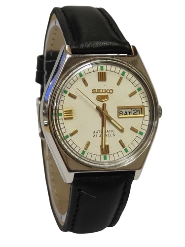 Vintage Seiko Automatic Date Day Dial Wrist Watch  EM27-E27-S
