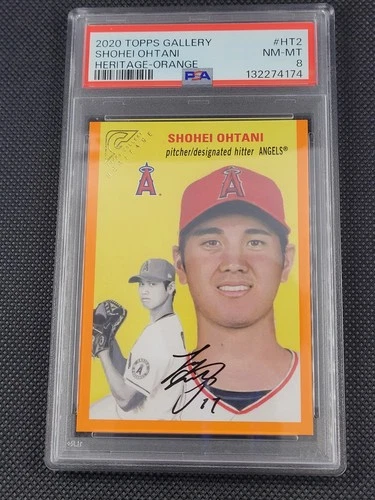 2020 Topps Gallery Shohei Ohtani Heritage Orange /25 PSA 8 POP 2 None Higher